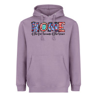 Lavender home of the because of the brave Heavyweight Hoodie - JahusDesignShop