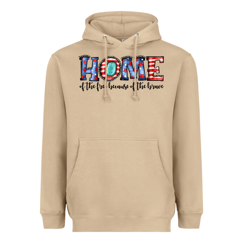 Home Of The Because Of The Brave Heavyweight Hoodie by JahusDesignShop | Teevron