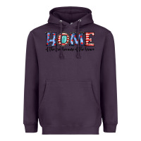 Plum home of the because of the brave Heavyweight Hoodie - JahusDesignShop