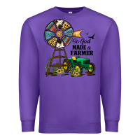 Purple So God Made a Farmer Premium Sweatshirt - JahusDesignShop