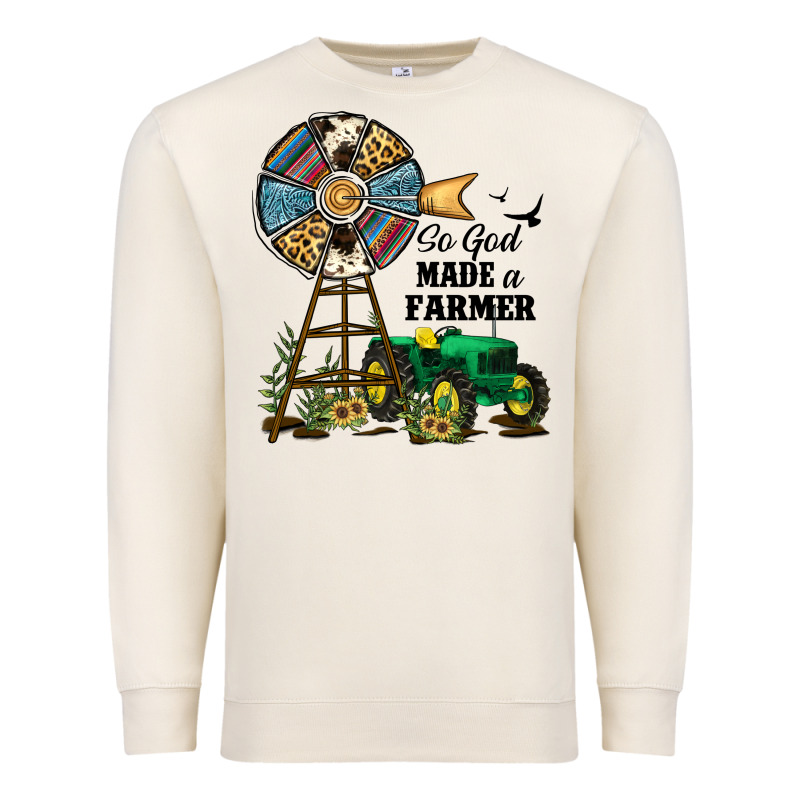 So God Made A Farmer Premium Sweatshirt by JahusDesignShop | Teevron