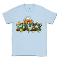 Dusty Blue Lucky beers St. Patrick's Day Classic Tee - CowGirlArtShop