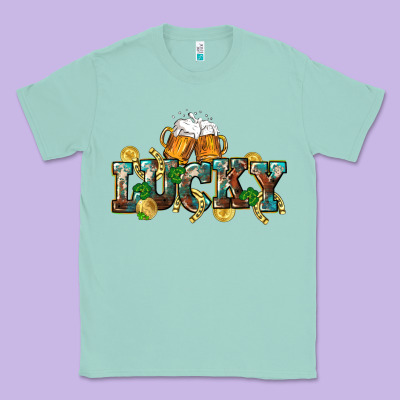 Lucky Beers St. Patrick's Day Classic Tee Designed By Cowgirlartshop
