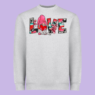 Gnome Love Heavyweight Sweatshirt Designed By Jahusdesignshop