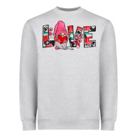 Heather Grey gnome love Heavyweight Sweatshirt - JahusDesignShop