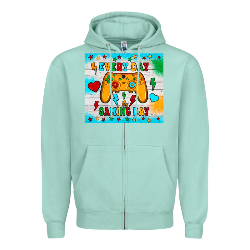Every Day Is Gaming Day Zipper Hoodie by JahusDesignShop | Teevron