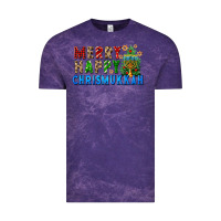 Cloud Purple merry happy chrismukkah Vintage Tee - FaDigitalArtStudio