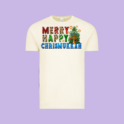 Merry Happy Chrismukkah Vintage Tee Designed By Fadigitalartstudio