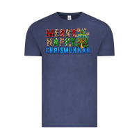 Vintage Denim merry happy chrismukkah Vintage Tee - FaDigitalArtStudio