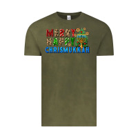 Vintage Olive merry happy chrismukkah Vintage Tee - FaDigitalArtStudio