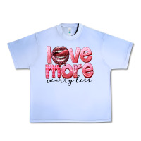 Grape Ice love more worry less Urban Heavy Tee - FaDigitalArtStudio
