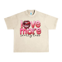 Sandshell love more worry less Urban Heavy Tee - FaDigitalArtStudio