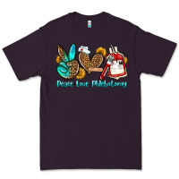 Plum peace love phlebotomy Premium Tee - OliviaCreatesArt