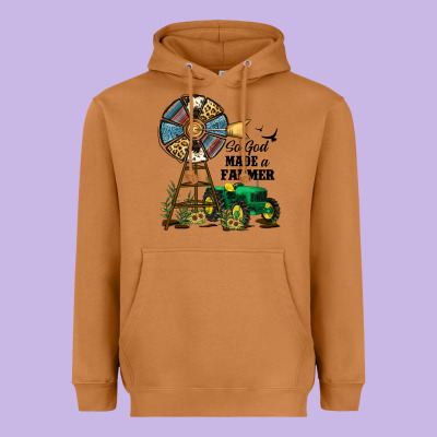 So God Made A Farmer Heavyweight Hoodie Designed By Jahusdesignshop