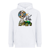 White So God Made a Farmer Heavyweight Hoodie - JahusDesignShop
