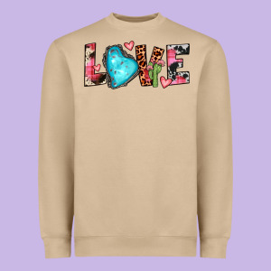 Gemstone Love Heavyweight Sweatshirt Designed By Jahusdesignshop