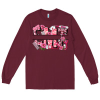 Burgundy breast cancer emt emergency medical technician Long Sleeve Tee - LillyAllenDesigns