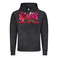 Vintage Black Be Mine Valentines Day Vintage Hoodie - CowhideDigitalArt