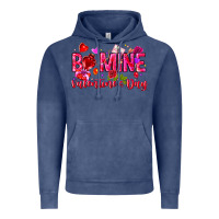 Vintage Denim Be Mine Valentines Day Vintage Hoodie - CowhideDigitalArt