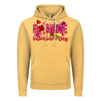 Vintage Mustard Be Mine Valentines Day Vintage Hoodie - CowhideDigitalArt