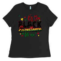 Black It's the black excellence for me Ladies Tee - FaDigitalArtStudio