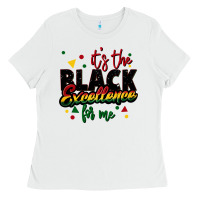 White It's the black excellence for me Ladies Tee - FaDigitalArtStudio