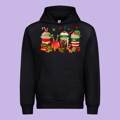 Christmas Elfs Coffee Urban Hoodie Designed By Jasminsmagicworld