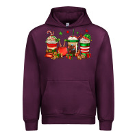 Mauve Wine Christmas elfs coffee Urban Hoodie - Jasminsmagicworld