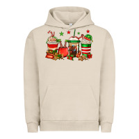 Pigment French Oak Christmas elfs coffee Urban Hoodie - Jasminsmagicworld