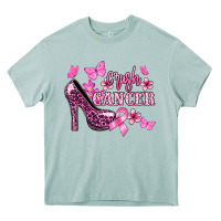 Crush Cancer With High Heels Cancer Awareness Heavy Core Tee | Teevron