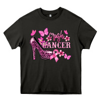 Asphalt Crush Cancer with high heels Cancer Awareness Heavy Core Tee - HowdyJamesFarm