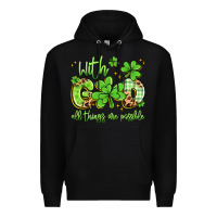 Black with god all things are possible Premium Hoodie - Artiststas