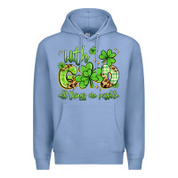 Colony Blue with god all things are possible Premium Hoodie - Artiststas