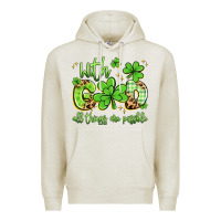 Oatmeal Heather with god all things are possible Premium Hoodie - Artiststas