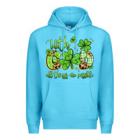 Ocean Blue with god all things are possible Premium Hoodie - Artiststas