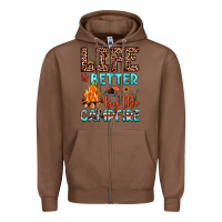 Chestnut life is better by the campfire Zipper Hoodie - JahusDesignShop