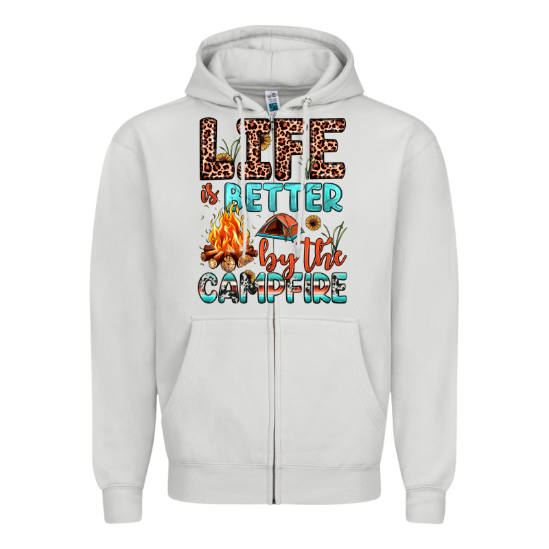 Life Is Better By The Campfire Zipper Hoodie by JahusDesignShop | Teevron