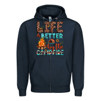 Navy life is better by the campfire Zipper Hoodie - JahusDesignShop