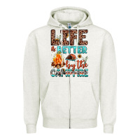 Oatmeal Heather life is better by the campfire Zipper Hoodie - JahusDesignShop