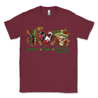Burgundy Peace love dia de los muertos Mexico Classic Tee - HowdyJamesFarm