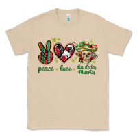 Mushroom Peace love dia de los muertos Mexico Classic Tee - HowdyJamesFarm