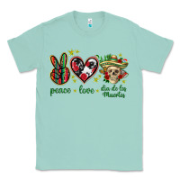Peace Love Dia De Los Muertos Mexico Classic Tee | Teevron