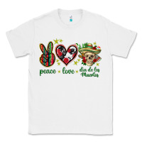 White Peace love dia de los muertos Mexico Classic Tee - HowdyJamesFarm