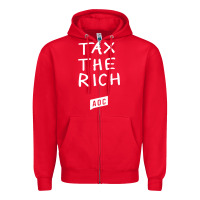 Red aoc tax the rich Zipper Hoodie - baoMotion