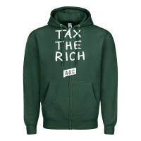 Sports Green aoc tax the rich Zipper Hoodie - baoMotion