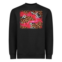 Black valentine's day cowhide leopard background Heavyweight Sweatshirt - JahusDesignShop