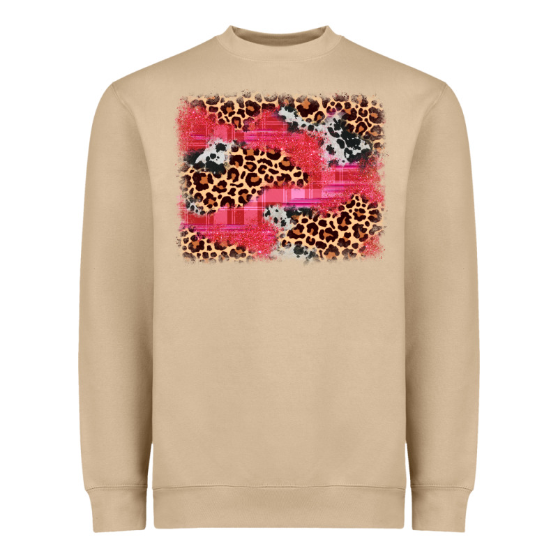 Valentine's Day Cowhide Leopard Background Heavyweight Sweatshirt by JahusDesignShop | Teevron