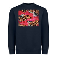 Navy valentine's day cowhide leopard background Heavyweight Sweatshirt - JahusDesignShop