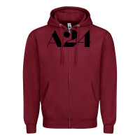 Burgundy a24  entertainment Zipper Hoodie - baoMotion