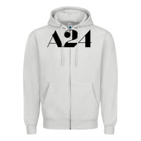 Dove Grey a24  entertainment Zipper Hoodie - baoMotion